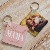 Customized Box Shape MDF Double-Sided Photo Keychain – Personalized Gift