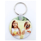 Customized MDF Round Shape Double-Sided Photo Keychain – Personalized Gift