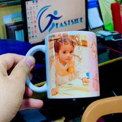 Customized White Mug With Picture Name Logo Print in Mug