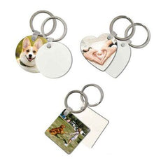 Customized Box Shape MDF Double-Sided Photo Keychain – Personalized Gift