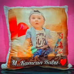 Customized Cushion 14x14 With Your Picture, Name, Text & Logo Print – With Filling