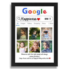 Customized Photo Frame - Google Desing With Picture Text Print 8x12