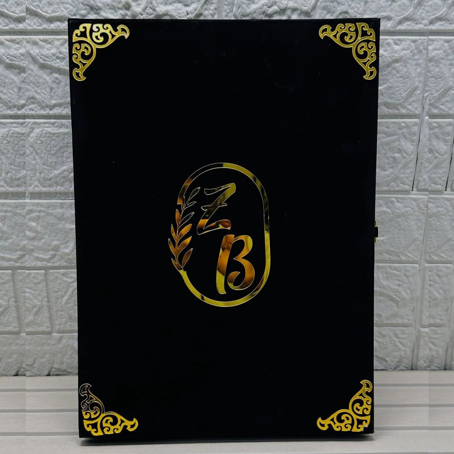 FASTSIDE Customized Folding Frame Nikkah Thamboard File with Elegant Pen & Luxury Box – Personalized Wedding Gift Set