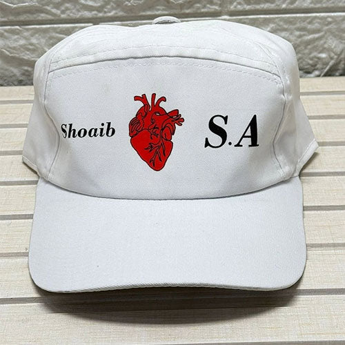 Customized Heart Name Cap for Girls & Boys Personalized Unisex Caps