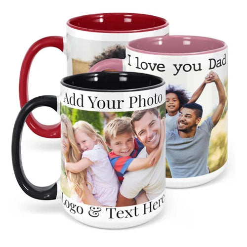 Customized Colour Mug With Picture Name Logo Print in Mug