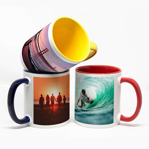 Customized Colour Mug With Picture Name Logo Print in Mug