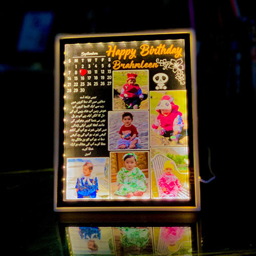 FASTSIDE Customized 3D LED Magic Mirror | Custom Photo, Calendar & Text Frame Gift