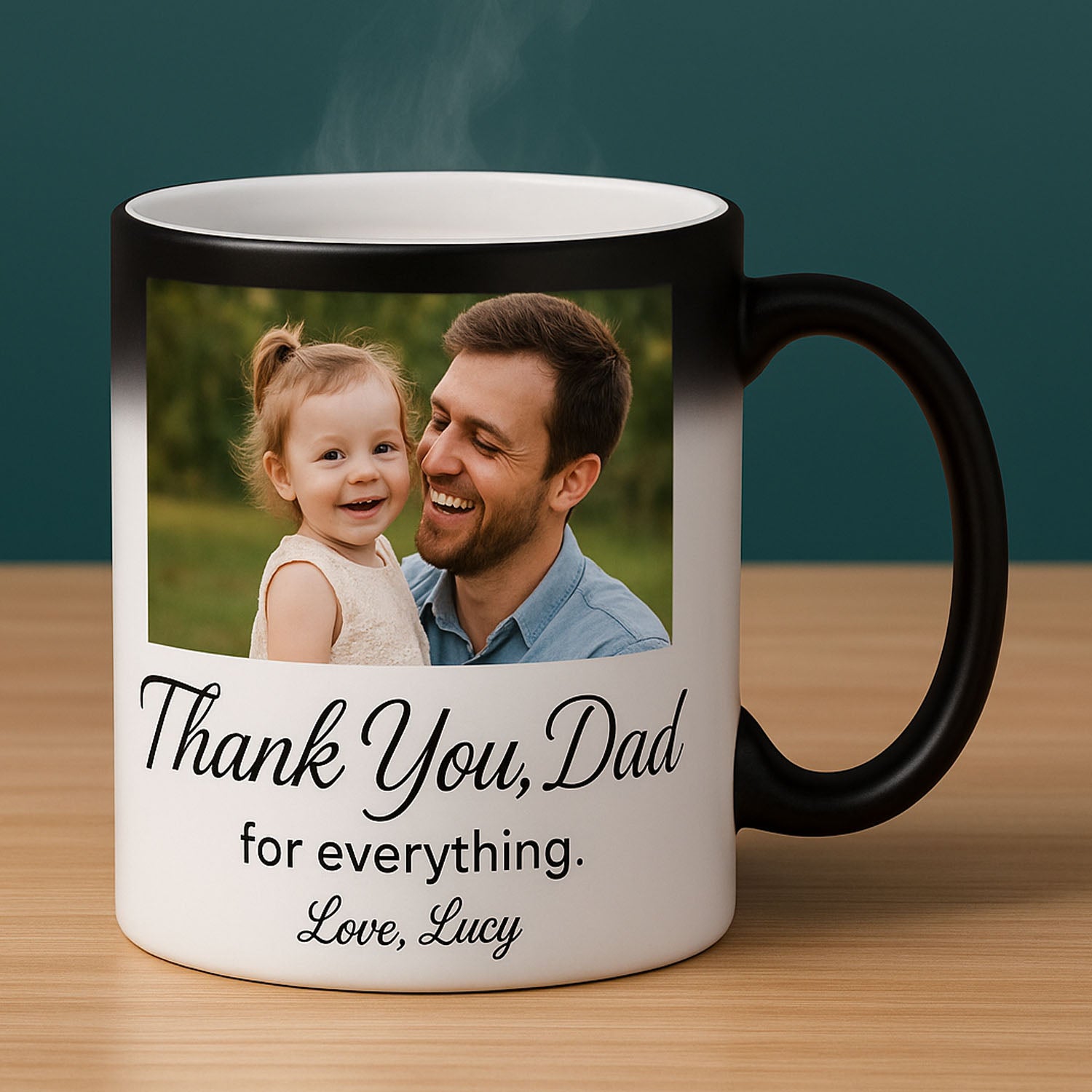 Customized Magic Mug with Custom Photo & Text Heat Reveal Coffee Cup, Unique Gift for Dad, Birthday, Anniversary & Special Perfect Gift Occasion