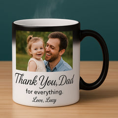Customized Magic Mug with Custom Photo & Text Heat Reveal Coffee Cup, Unique Gift for Dad, Birthday, Anniversary & Special Perfect Gift Occasion
