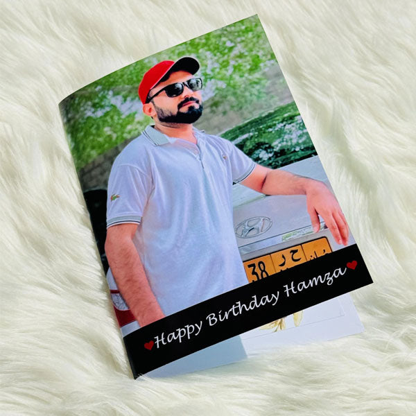 Customized A4 Size Folding Card – Personalized Photo & Text Greeting Card for Birthdays, Anniversaries & Special Occasions