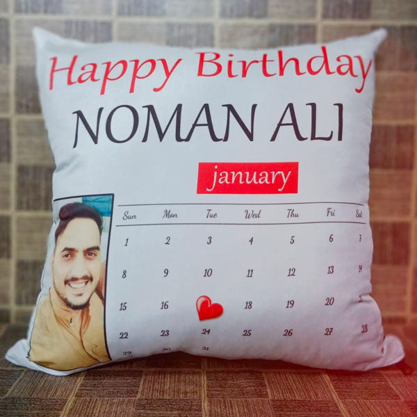 FASTSIDE Customized Cushion 14x14 With Your Picture, Name, Text & Logo Print – With Filling