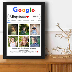 Customized Photo Frame - Google Desing With Picture Text Print 8x12