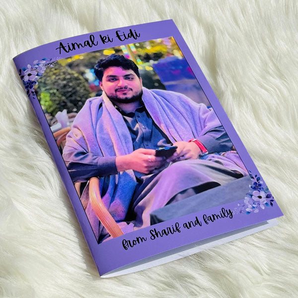 Customized A4 Size Folding Card – Personalized Photo & Text Greeting Card for Birthdays, Anniversaries & Special Occasions