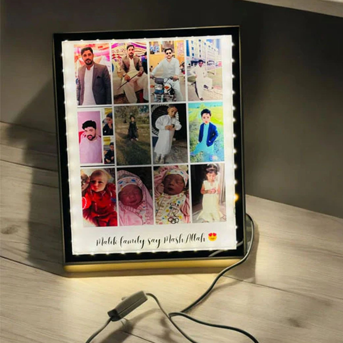 Customized LED Magic Mirror | Custom Photo, Calendar & Text Frame Birthday Gift