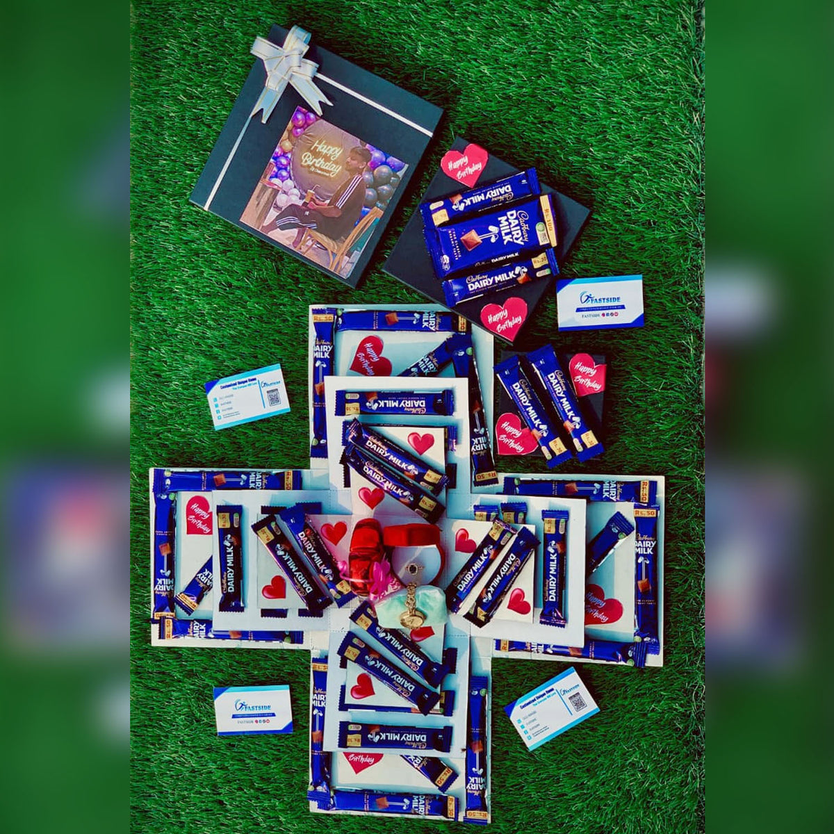 Customized Chocolate Explosion Gift Box | Surprise Box with Dairy Milk Chocolates & Gifts | Perfect Birthday & Anniversary Present