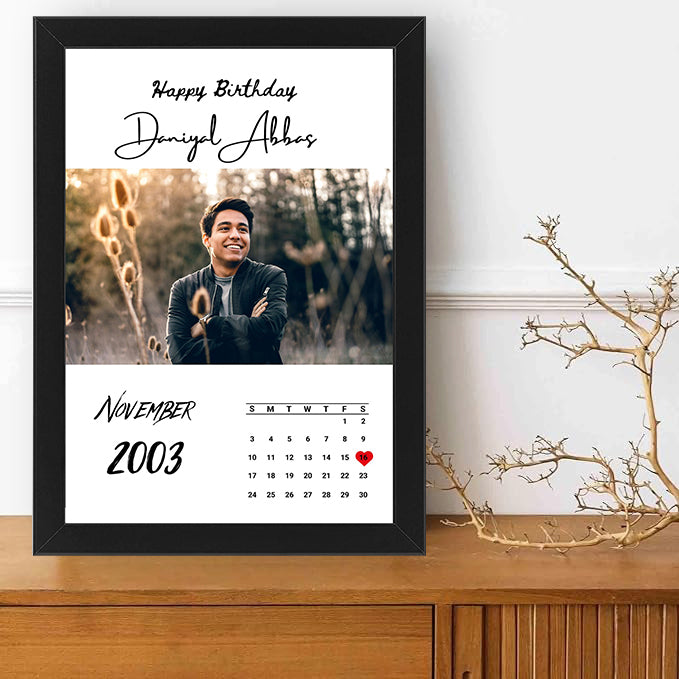 Customized Birthday Photo Frame 8x12 Inch Picture & Text Print