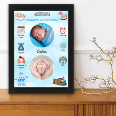 Customized Newborn Baby Frame (For Baby Boy & Girl) 8x12