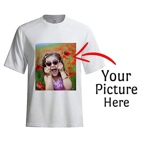 Customized White Shirt | Digital Photo Print | All Sizes Available