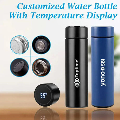Customized Name Smart Temperature Display Water Bottle"