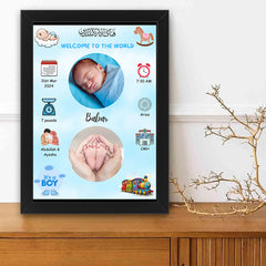Customized Newborn Baby Frame (For Baby Boy & Girl) 8x12