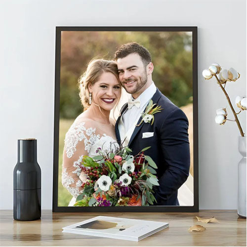 Customized Wooden Crystal Frame With Photo Print Size 12x18