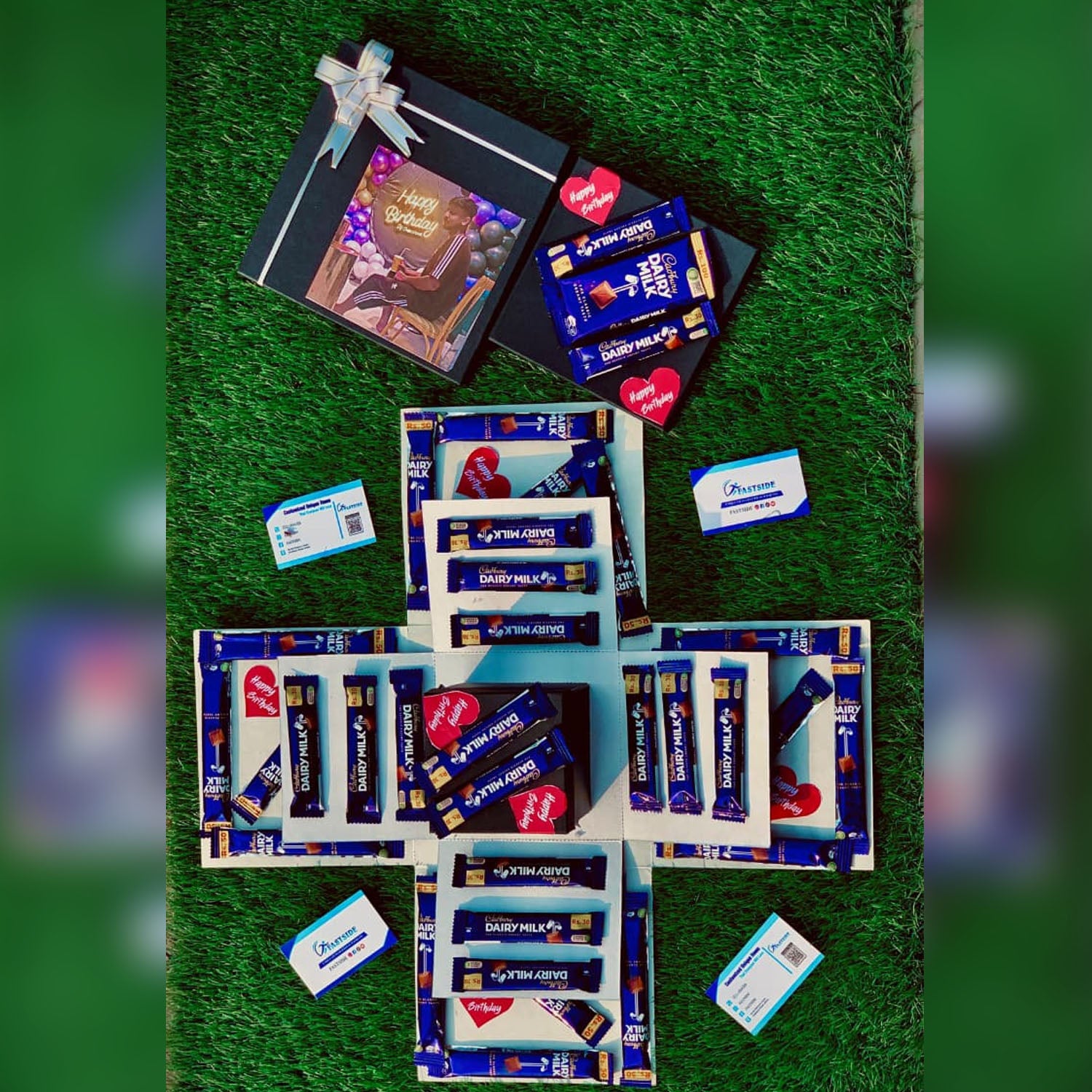 Customized Chocolate Explosion Gift Box | Surprise Box with Dairy Milk Chocolates & Gifts | Perfect Birthday & Anniversary Present