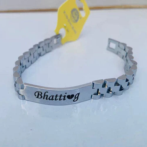 Customized Name Bracelet – Premium Metal Custom Engraved Band (Gold | Silver | Black)