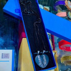 Customized Couple Locket – Broken Heart Necklace with Name