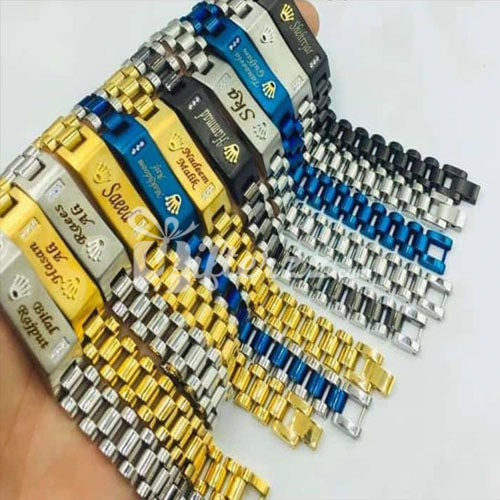 Customized Rolex Style Bracelet – Laser Name Engraved