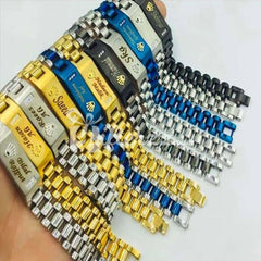 Customized Rolex Style Bracelet – Laser Name Engraved