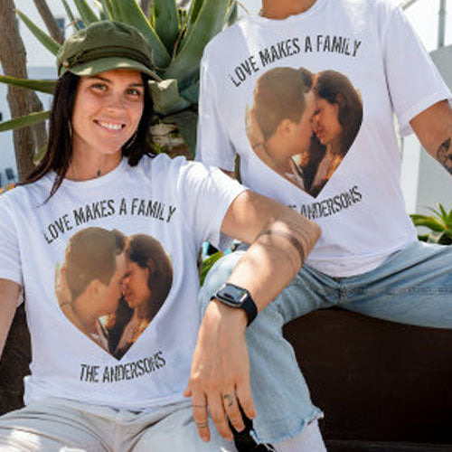 FASTSIDE Customized Heart Desing T Shirt Digital Print | All Sizes Available