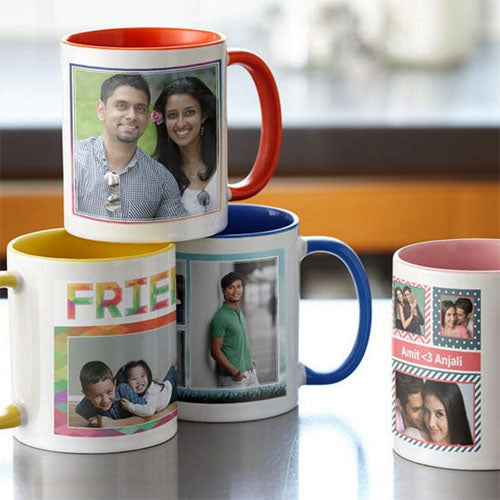 Customized Colour Mug With Picture Name Logo Print in Mug