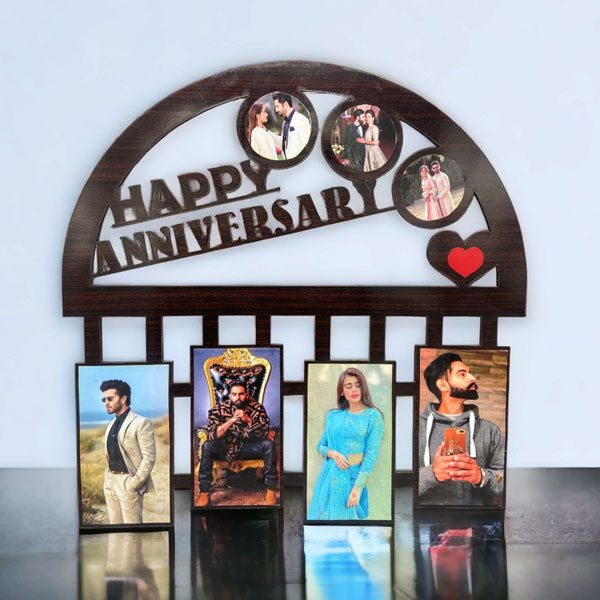 Customized MDF Wooden Frame 16x16 | Personalized Photo & Name Anniversary Gift