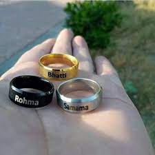 Customized Boys & Girls Name Metal Ring – Multiple Sizes